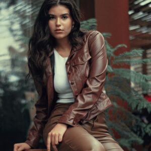 winter lather jacket and pent